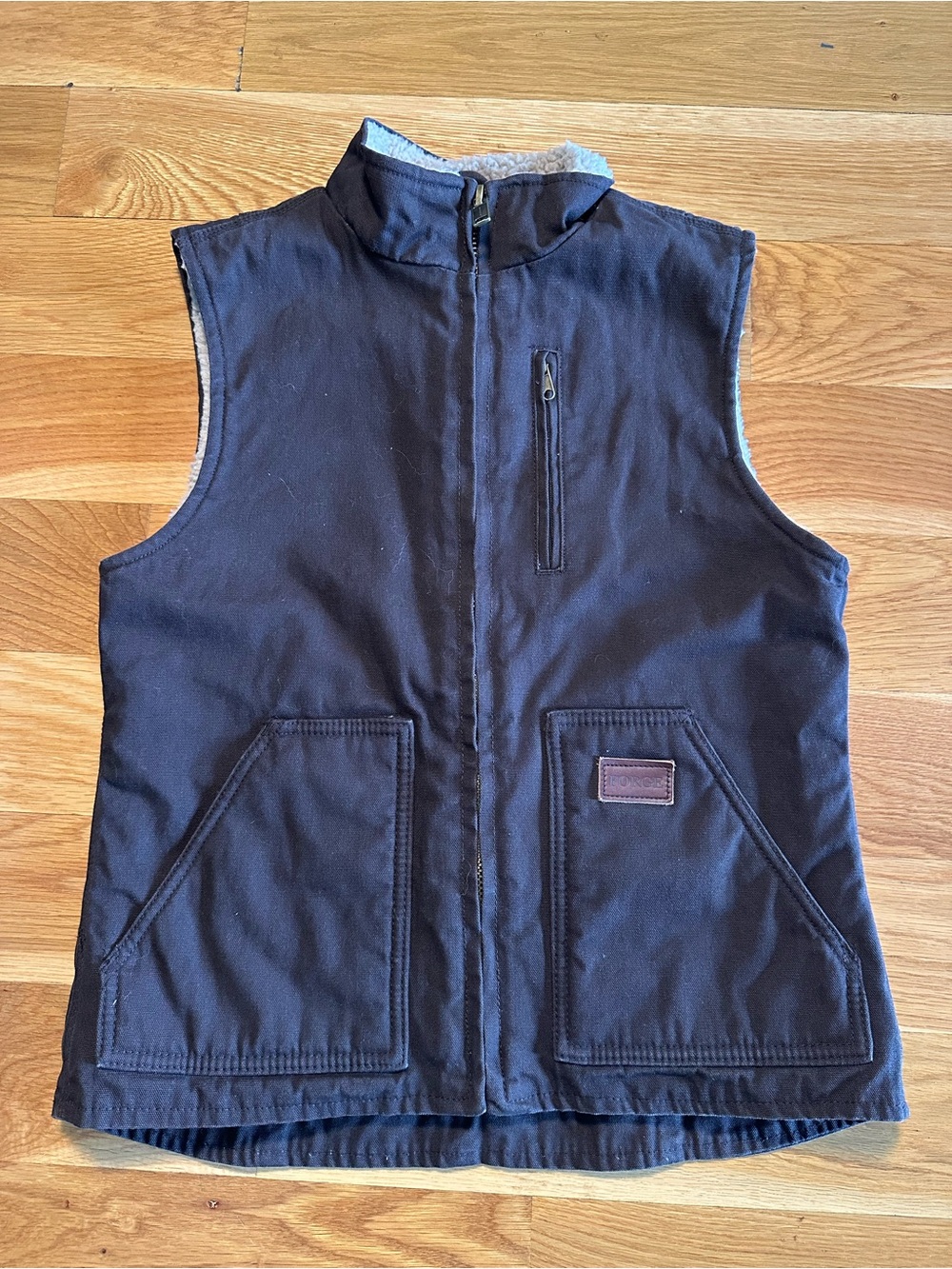 Othr Men's Navy Blue Sherpa-Lined Work Vest